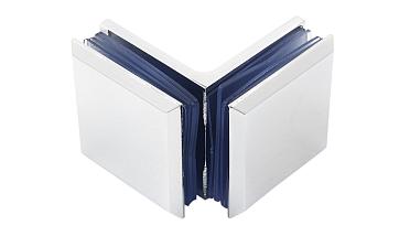 Коннектор для душевой кабины стекло-стекло 90° 45х45 мм цинк-хром полированный t735 PZn  купить в Ростове-на-Дону