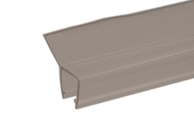 Уплотнитель для стекла 8 мм, полупрозрачный черный, 135°, стекло-стекло 2200 мм t203-2 BL