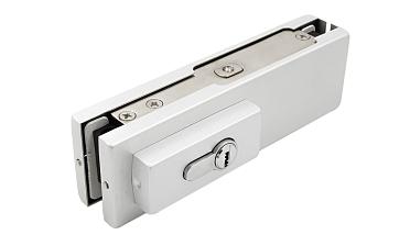 Замок для стеклянной двери угловой с круглым ригелем комплект, под алюминий t150 AL купить в Ростове-на-Дону