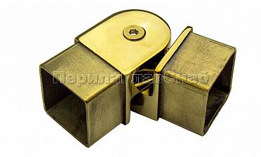 Поворот поручня 40х40 мм, регулируемый, полированный, под золото (AISI 304) Фk366-88 купить в Ростове-на-Дону