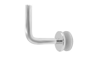 Держатель поручня к стеклу, вынос 60х70, Ø43х5 мм для стекла 10-12мм, (AISI 304) k008-5 купить в Ростове-на-Дону