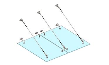 Комплект фурнитуры для козырька 1500х1800 (на вантах/тягах) k671-15-18 купить в Ростове-на-Дону