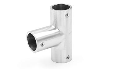 Соединитель-тройник для трубы 19 мм, нержавеющая сталь AISI 304, шлифованная t902 SSS купить в Ростове-на-Дону