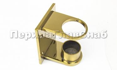 Боковой крепеж С-пластина стакан для Ø38.1 мм, под золото (AISI 304) Фk339-88 купить в Ростове-на-Дону