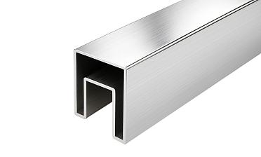 Труба 40х40 мм с пазом 24 х 24 под стекло, шлифованная, AISI201, k856-4 купить в Ростове-на-Дону