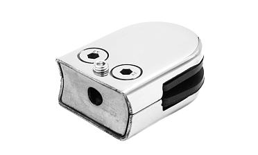 Стеклодержатель штампованный под стекло 8мм (4+4 мм), под стойку Ø38.1 мм 40х22х54, полированный (AISI 304) k538-2 купить в Ростове-на-Дону