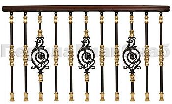 Латунные перила для лестниц серии – Намибия L07 в Ростове-на-Дону. Готовые проекты ПерилаГлавСнаб