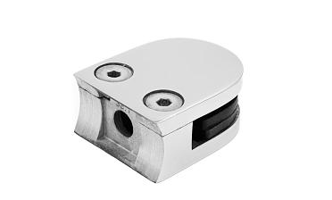 Стеклодержатель литой под стекло 8 мм (4+4 мм), под стойку Ø38.1 мм, (40х22х49), полированный AISI 316 k001-5 купить в Ростове-на-Дону