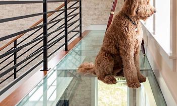 Стеклянный пол на площадке в частном доме в Ростове-на-Дону. Готовые проекты ПерилаГлавСнаб