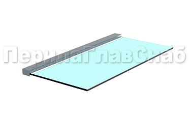 Козырек на алюминиевом профиле ,вынос до 950мм, k671-100 купить в Ростове-на-Дону