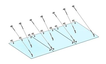 Комплект фурнитуры для козырька 1800х3700 (на вантах/тягах) k671-18-37 купить в Ростове-на-Дону
