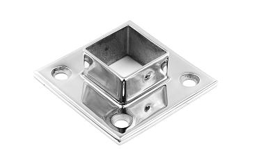 Фланец для трубы 40х40 мм, литой, полированный, (AISI 304) k223 купить в Ростове-на-Дону