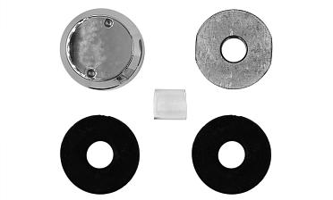 Комплект торцевого крепления несущего стекла, гайка-шайба Ø50х10х18 мм с внутренней резьбой М16, полированный (aisi 201) k277-5 купить в Ростове-на-Дону