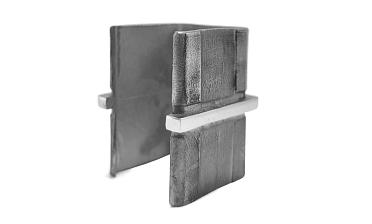 Соединитель для поручня 40х40 мм с пазом, полированный (AISI 304) Фk545-2 купить в Ростове-на-Дону