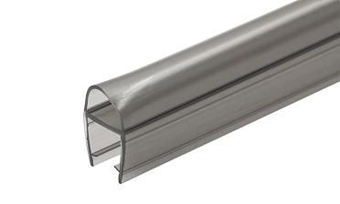 Уплотнитель для стекла 8мм, полупрозрачный черный, дверь-стекло 2,2 м t212-2 BL купить в Ростове-на-Дону