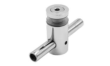 Спайдерный стеклодержатель для стекла 10 мм (5+5 мм), полированный, регулируемый (AISI 201) k215 купить в Ростове-на-Дону