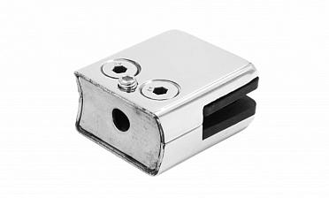 Стеклодержатель штампованный  под стекло 8 мм (4+4 мм), квадратный, под стойку Ø38.1 мм (40х24х48), полированный (AISI 304) k351 купить в Ростове-на-Дону