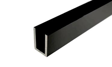П-образный профиль 19x13, L=2200, под стекло 8 мм, алюминий анодированный в черный глянцевый t756 AND BL купить в Ростове-на-Дону