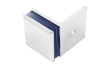 Коннектор для душевой кабины, стена-стекло 90°, 45х45 мм, цинк-хром полированный t732 PZn  купить в Ростове-на-Дону