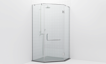 Комплект фурнитуры для трапециевидной душевой перегородки на профиле с угловой штангой t553-1 купить в Ростове-на-Дону