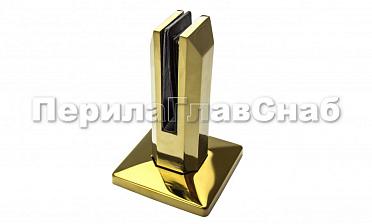 Стеклодержатель литой напольный, плоский 50х50х160 мм, полированный, под золото (AISI 304) Фk275-88 купить в Ростове-на-Дону