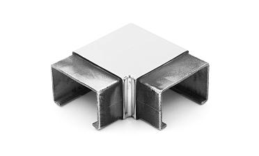 Отвод для поручня с пазом 40х60 мм, полированный (AISI 304) k542 купить в Ростове-на-Дону