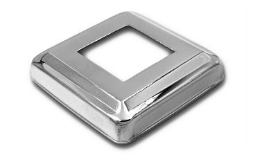 Низ стойки фигурный под трубу 40х40 мм, 82х82х0.8, высота 19 мм, полированный (AISI 304) k030 купить в Ростове-на-Дону