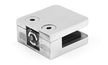 Стеклодержатель литой, под стекло 8 мм. 4+4 мм. на плоскость 42х22,5х42  полированный (AISI 304) k003 купить в Ростове-на-Дону