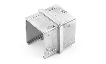 Соединитель для поручня с пазом 40х40 мм, полированный, (AISI 304) k545 купить в Ростове-на-Дону