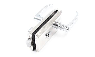 Замок для стеклянной двери с нажимной ручкой, евроцилиндр односторонний ключ/защелка, с ответной частью на стекло, полированный t155 PSS купить в Ростове-на-Дону