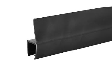 Уплотнитель для стекла 8 мм, непрозрачный черный, 180°, стекло-стекло 2200 мм t204-2 BL-U купить в Ростове-на-Дону