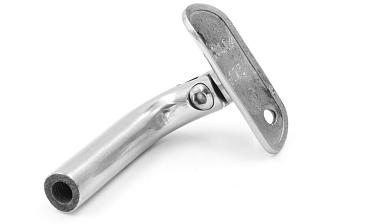 Держатель поручня выносной на стойку, с регул. ложементом под Ø38.1 мм, резьба внутр. М8, шлифованный, (aisi 304) k261-2 купить в Ростове-на-Дону