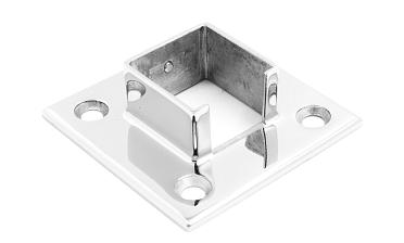 Фланец для трубы с пазом 40х40 мм, полированный, литой (AISI 304) k554 купить в Ростове-на-Дону