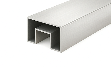 Труба, 40х60, с пазом 24х24 мм под стекло, шлифованная (AISI 201) k824-4 купить в Ростове-на-Дону