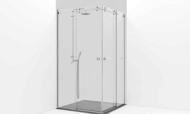 Комплект фурнитуры для раздвижной угловой душевой перегородки, две двери, на профиле t554-1 купить в Ростове-на-Дону