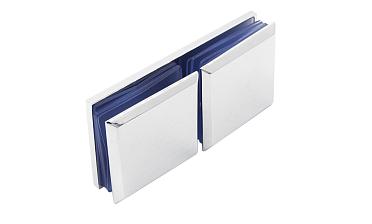 Коннектор для душевой кабины стекло-стекло 180° 45х45 мм латунь-хром, полированный t734 PC купить в Ростове-на-Дону