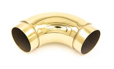 Отвод поручня под Ø50.8х102х1.45 мм, 90°, полированный 600 Grit, с двумя установочными кольцами, золото k052-88 купить в Ростове-на-Дону