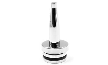 Наконечник палец (солдатик) с системой фиксации из алюминия в стойке Ø38.1х1.5 мм, полированный, нержавеющий (AISI 304) k041-2 купить в Ростове-на-Дону