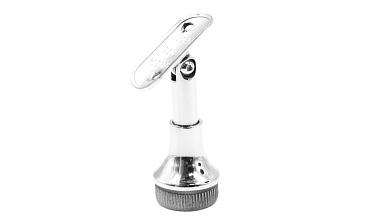 Наконечник регулируемый по высоте на стойку Ø38.1х1.5 мм, с регулируемым ложементом под поручень Ø50.8 мм, литой, полированный, нержавеющий (AISI 304) k317-3 купить в Ростове-на-Дону