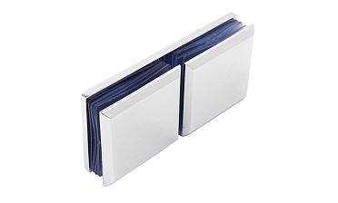 Коннектор для душевой кабины стекло-стекло 180° 45х45 мм цинк-хром полированный t734 PZn купить в Ростове-на-Дону