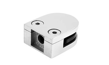 Стеклодержатель литой с вставками под стекло 8-10 мм, 4+4 мм, на плоскость 40х22х50, полированный (AISI 304) k002-10 купить в Ростове-на-Дону