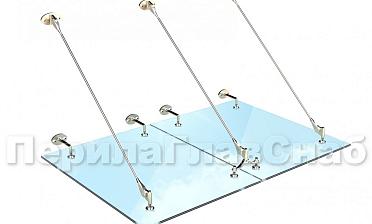 Комплект фурнитуры для козырька 1200х1800 (на вантах/тягах) k671-12-18 купить в Ростове-на-Дону