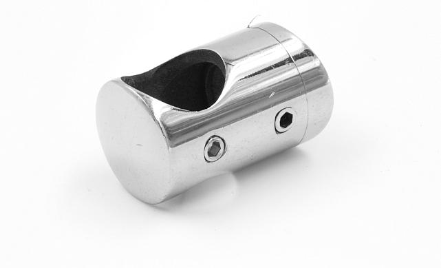 Ригеледержатель на стекло 8 мм, Ø16 мм, полированный, литой (AISI 304) k019