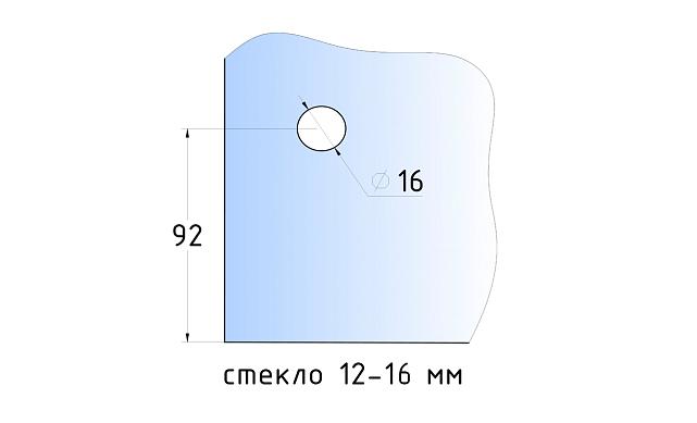 Стеклодержатель литой напольный, круглый Ø50х190 мм, шлифованный, AISI 304 k276-4 2