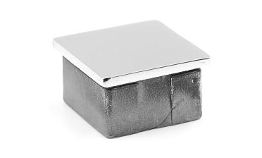 Заглушка для профильной трубы 40х40 мм, литая, полированная, хром (AISI 304) k224-3 купить в Ростове-на-Дону