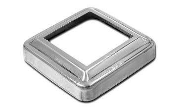 Низ стойки фигурный под трубу 40х40 мм, 64.5х64.5, высота 15 мм, полированный (AISI 304) k396 купить в Ростове-на-Дону