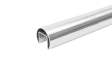 Труба Ø48.3 мм, с пазом 27х30 мм, шлифованная (AISI 201) k822-2 купить в Ростове-на-Дону