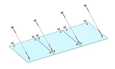 Комплект фурнитуры для козырька 1500х3700 (на вантах/тягах) k671-15-37 купить в Ростове-на-Дону