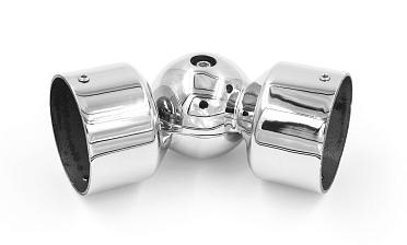 Поворот литой, внешний, регулируемый, "шар", под Ø50.8 мм, полированный AISI 304 k262 купить в Ростове-на-Дону