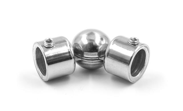 Поворот ригеля 12 мм, штампованный, регулируемый, шаровый, внешний (AISI 304) k251